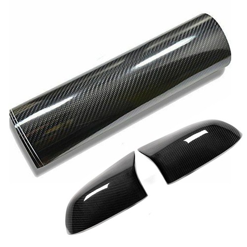 7D Super Gloss Carbon Fiber Vinyl Film Wrap Premium Bubble Free Air Release Auto