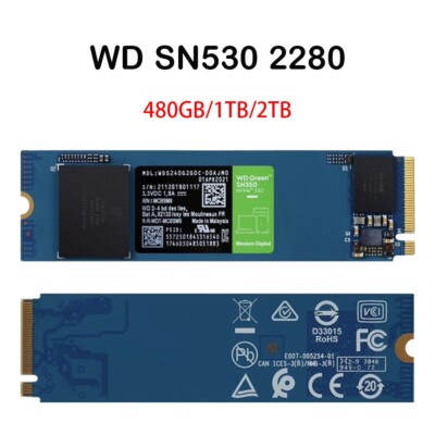 Western Digital WD Green SN350 480GB 1TB 2TB M.2 2280 Internal Solid State Drive