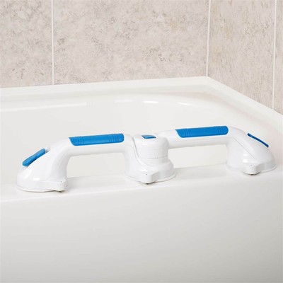 Dual Grip Suction Grab Bar in White [ID 3487032]