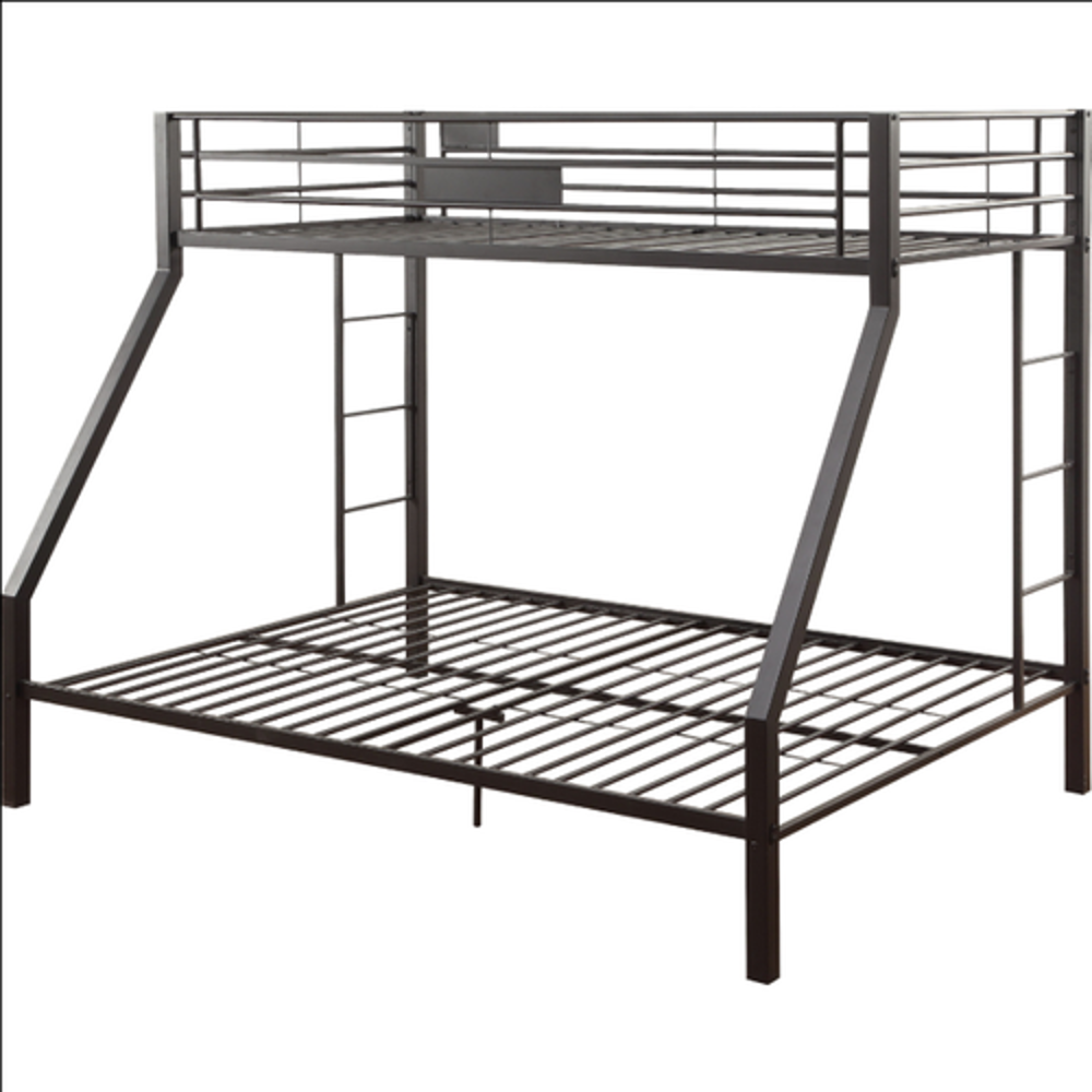 Heavy Duty Sturdy Metal Bunk Bed Platform Bed Frames Twin XL Over Queen Size US