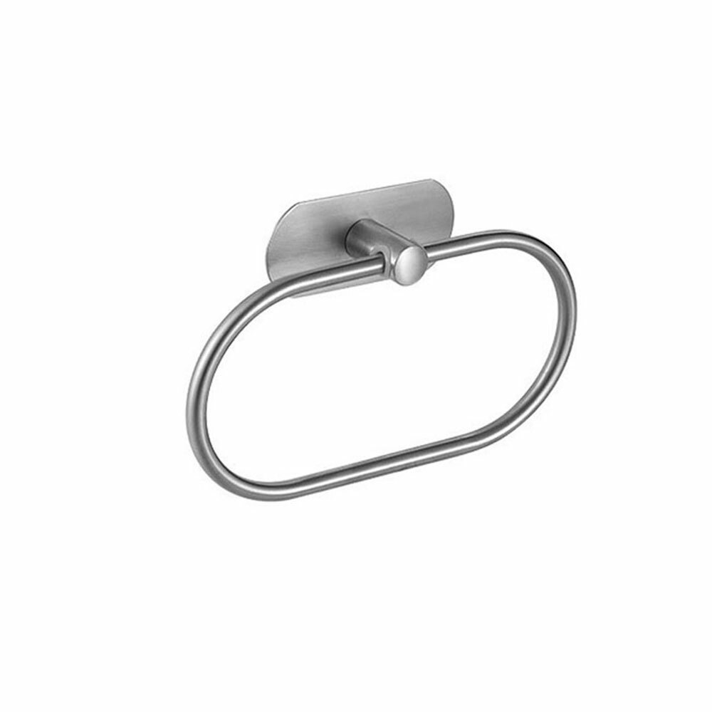 Stainless Steel Oval Hand Towel Ring Rack Rail Holder Wall Mounted