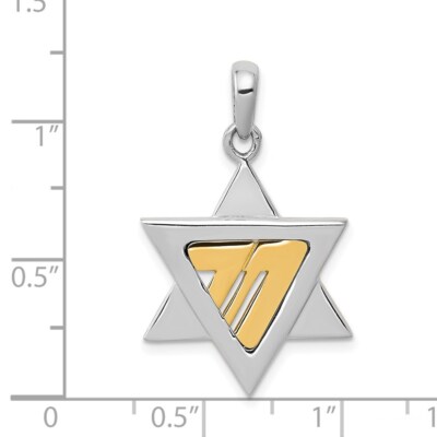 Pre-owned Skyjewelers Real 14kt Two-tone Star Of David Pendant