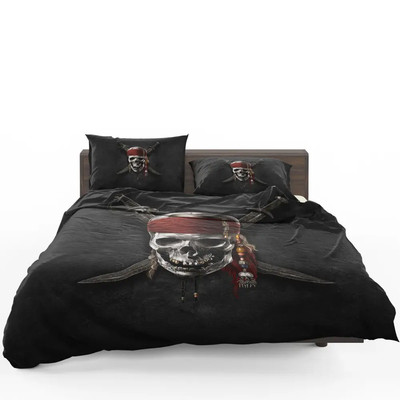Pirates Of The Caribbean Movie Dead Skull Quilt Duvet Cover Set Queen Kids