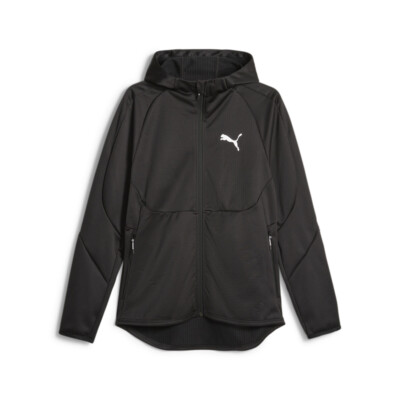 Puma Evostripe Warm Full Zip Hoodie Мужская черная повседневная верхняя одежда 67593401
