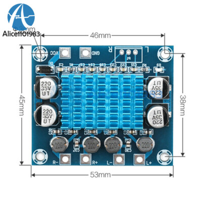 DC 8-26V 2 Channel Digital Audio Power Amplifier Board 2*30W Audio Module