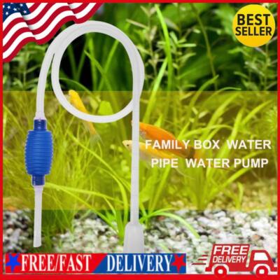 Aquarium Fish Tank Vacuum Siphon Gravel Suction Manual Cleaner Water Change Pump