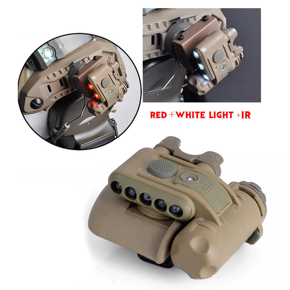 セール！FASTヘルメット用 LEDライト + IFF IR ビーコン TAN Amazon.com: LThyzszb Tactical Helmet Light Signal Light with