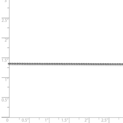 Pre-owned Superdealsforeverything Real 14kt White Gold 10 Inch 1.2mm Parisian Wheat With Lobster Clasp Anklet