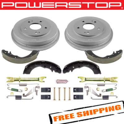 Power Stop 1-Click Daily Driver Rear Drum & Shoe Kit for 06-15 Honda Civic