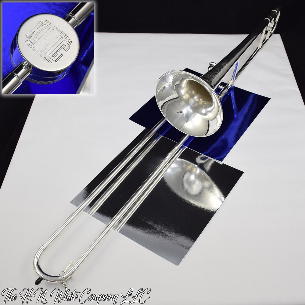 Vintage King H. N. White 2B Liberty Trombone Silver Plate