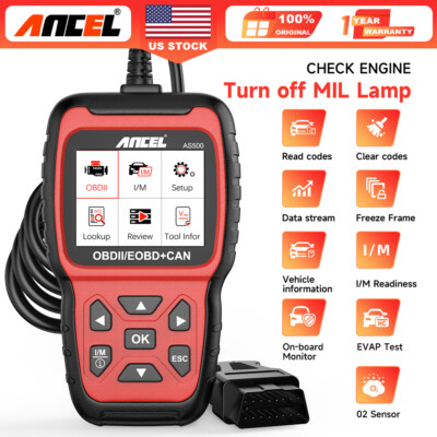 Ancel AS500 Automotive OBD2 Diagnostic Scanner Code Reader Check Engine Fault