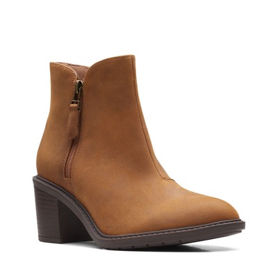 

Женские ботинки Clarks Scene с молнией, Tan