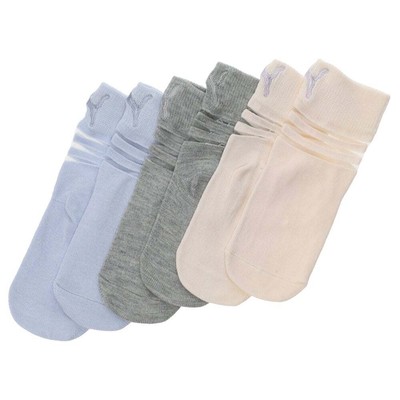 

Puma Non Terry 3 Pack Low Cut SocksYouth Girls Size  Athletic Casual 92840, Grey