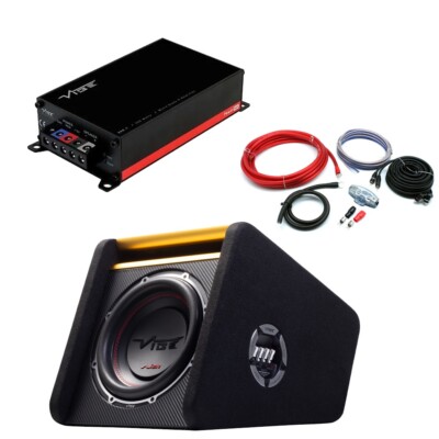 Vibe Slick 12'' Powerbox Enclosure Subwoofer & Amplifier Package 1500W