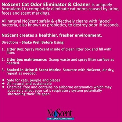 No Odor & Stain Removers Scent Cat - Professional Pet Urine Feces Eliminator All