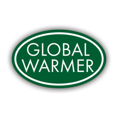 Oval Global Warmer Sticker Decal - Weatherproof - warming climate change
