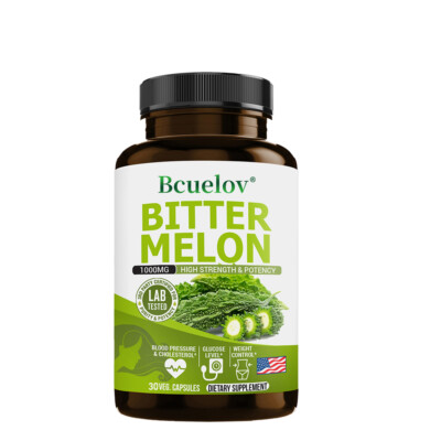 Bitter Melon Capsules | 1000mg | Non-GMO & Gluten Free | Blood Pressure Sugar