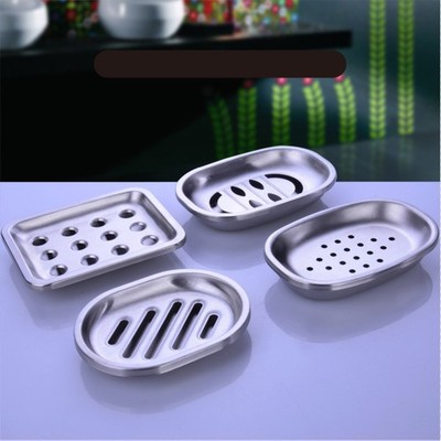 2pcs Double Layer Stainless Steel Soap Dish Tray Double Draining Soap Box Holder
