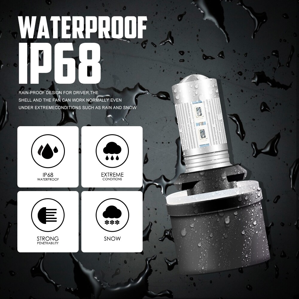 Pair 880 LED Fog Light Bulbs DRL 8000K Ice Blue High Power Lamp 890 892 893 899