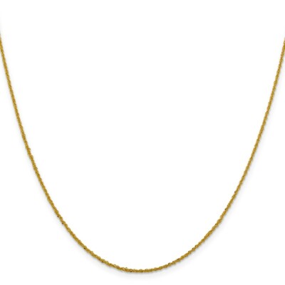 Pre-owned Skyjewelers Real 14kt Yellow Gold 1.3mm Sparkle Singapore Chain; 18 Inch; Lobster Clasp
