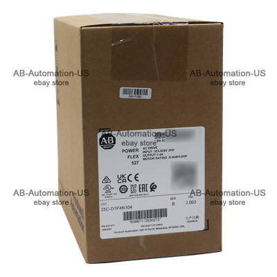 New Allen Bradley 25C-D1P4N104 PowerFlex 527 0.4kW / 0.5Hp AC Drive