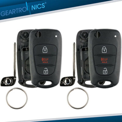 2 For 2011 2012 2013 Kia Soul Keyless Flip Remote Car Key Fob Shell Case  