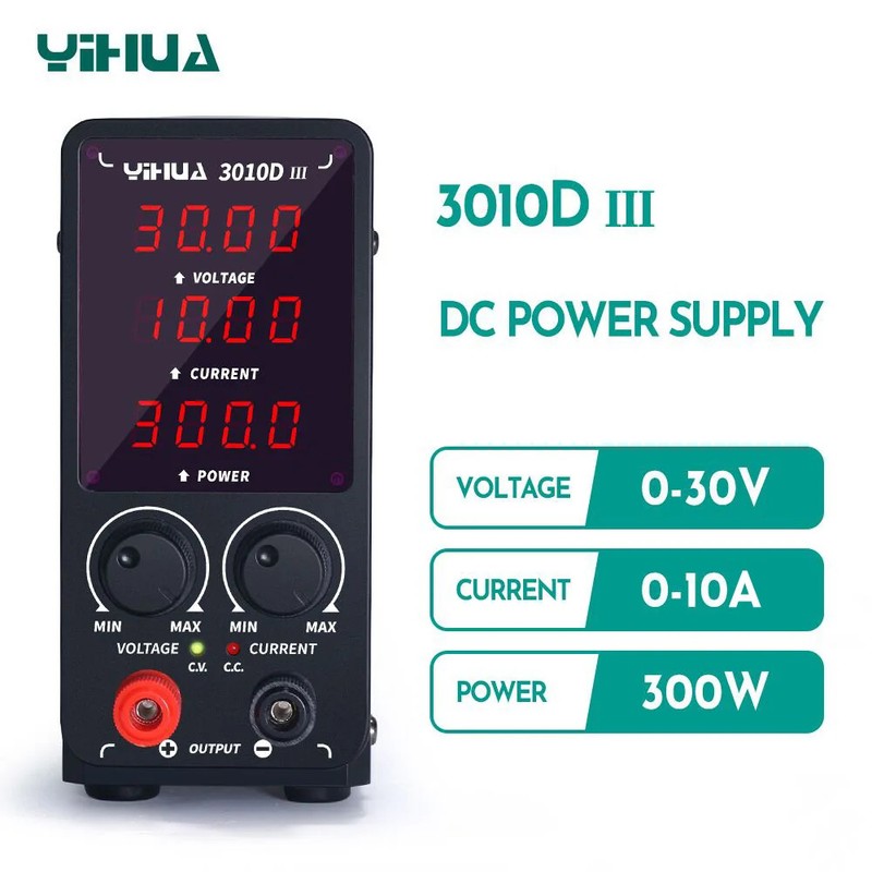 YIHUA 30V 60V 10A 5A Adjust DC Power Supply LED Digital Lab Bench Power Source