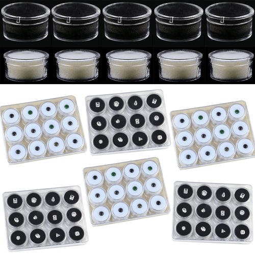 Transparent Gemstone Display Collection Box Jewelry Diamond Container Organizer