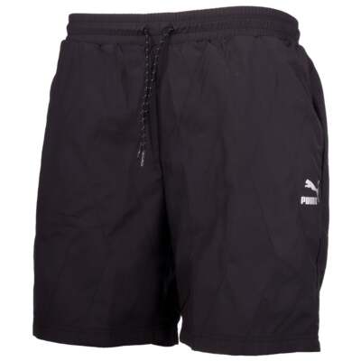 Мужские стеганые шорты Puma 530840-04 Casual Drawstring - черный