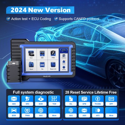 2024 MUCAR VO7S Bidirectional Car Diagnostic Scanner Tool Key Code CANFD OBD2 US