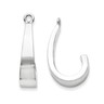 Pre-owned Skyjewelers Real 14kt White Gold J Hoop Earrings Jackets