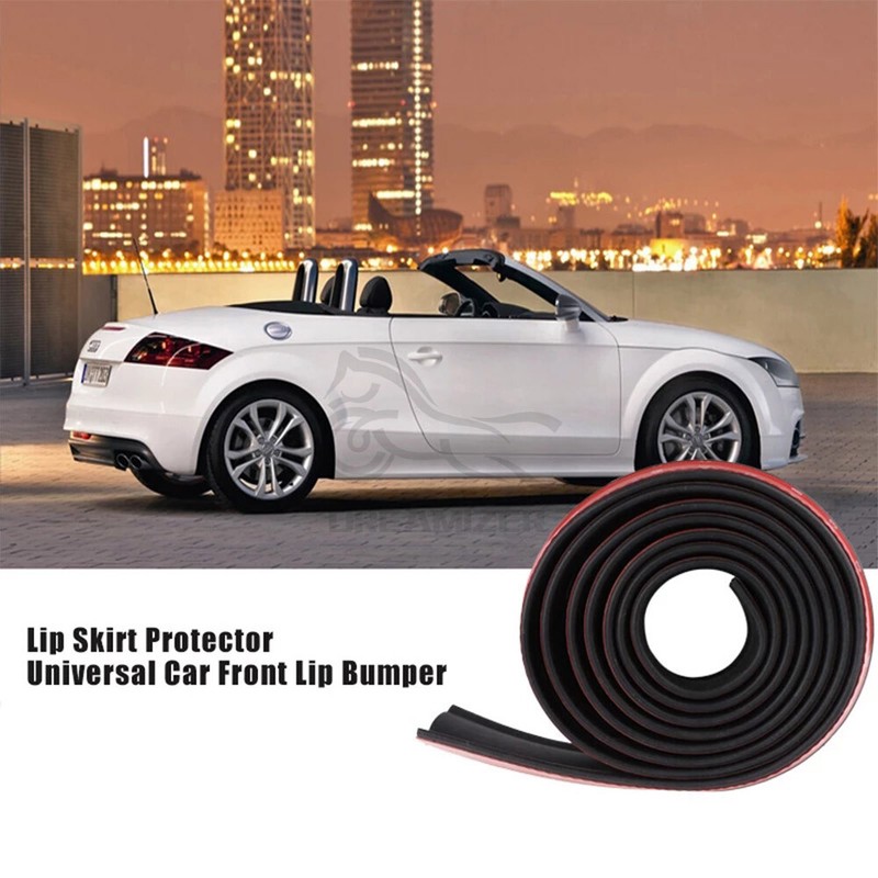 2.5M Car Front Bumper Lip Splitter Body Spoiler Chin Skirt Universal Black