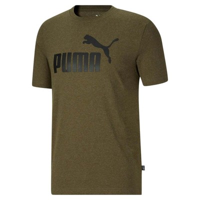 

Puma Ess Heather Logo Футболка с круглым вырезом и короткими рукавами Мужские зеленые повседневные топы 5862, Зеленый, Puma Ess Heather Logo Crew Neck Short Sleeve T-Shirt