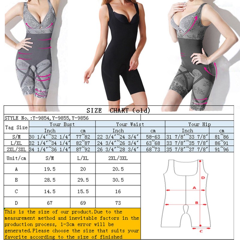 And Shapewear Size Chart