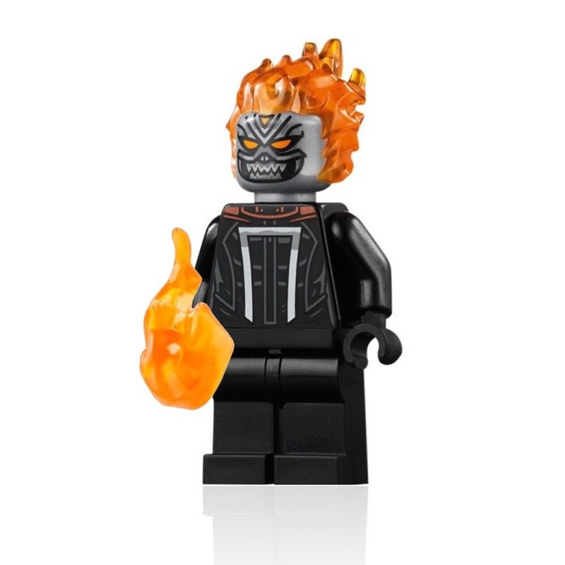 LEGO Super Heroes Spiderman MiniFigure Ghost Rider (With Orange Flame) ð¥ 76173 | eBay