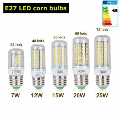 E14 E27 G9 B22 7W 12W 15W 20W 25W 5730 SMD LED Corn Bulb Lamp Light Bright 220V