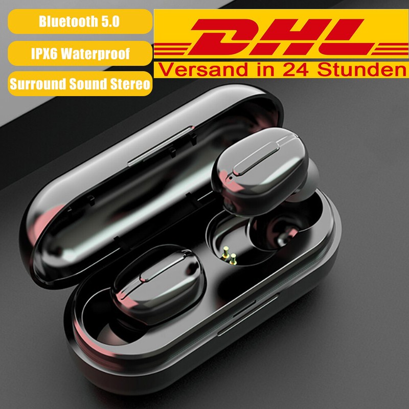 TWS Kopfhörer Bluetooth 5.0 In-Ear Ohrhörer Headset Touch Control mit Ladebox.DE