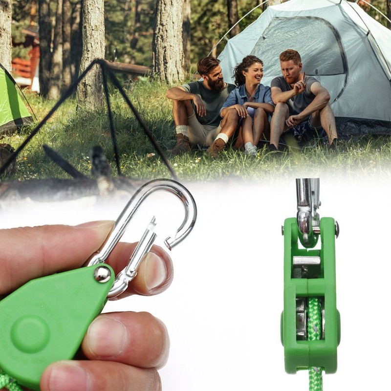 Ratchet Hangers Tent Rope Tensione Fixed Buckle Pulley Adjustable Rope Fastener