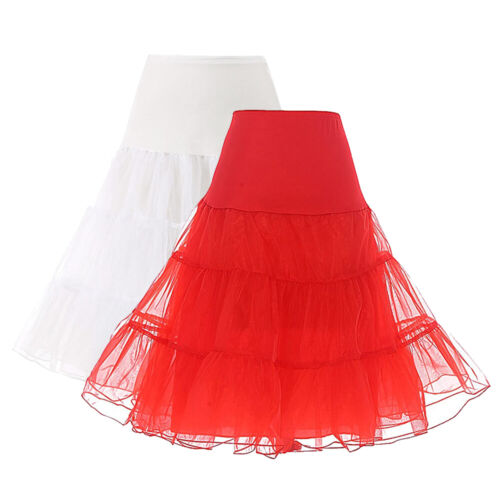 Women 1950s Petticoat Skirts Rockabilly Retro Underskirt Crinoline Tutu Dress