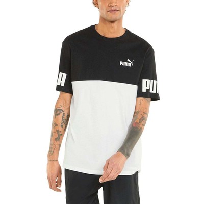 

Футболка Puma Power Colorblock с круглым вырезом и короткими рукавами, большая мужская футболка большого роста, размер  Cas, Черный, Puma Power Colorblock Crew Neck Short Sleeve T-Shirt Big Tall
