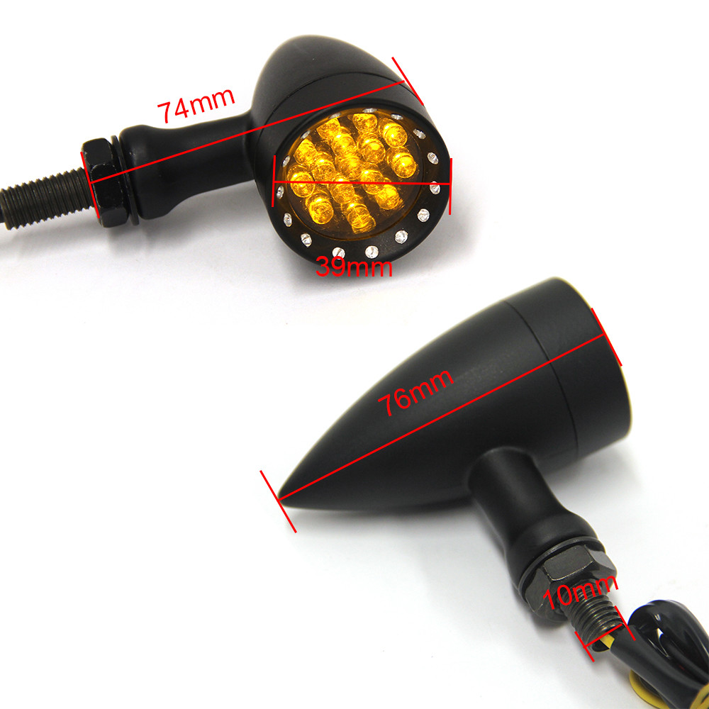 4x For Honda VTX1300C VTX1800C VTX 1800 N Black LED Turn Signals