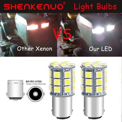 2 Blinding Bright LED headlight bulbs for Deere D170, E100 Series E100 E110 E120