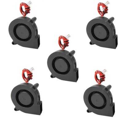 5Pcs Black Brushless DC Cooling Blower Fan 5015S 5V 0.1-0.3A 50x15mm 