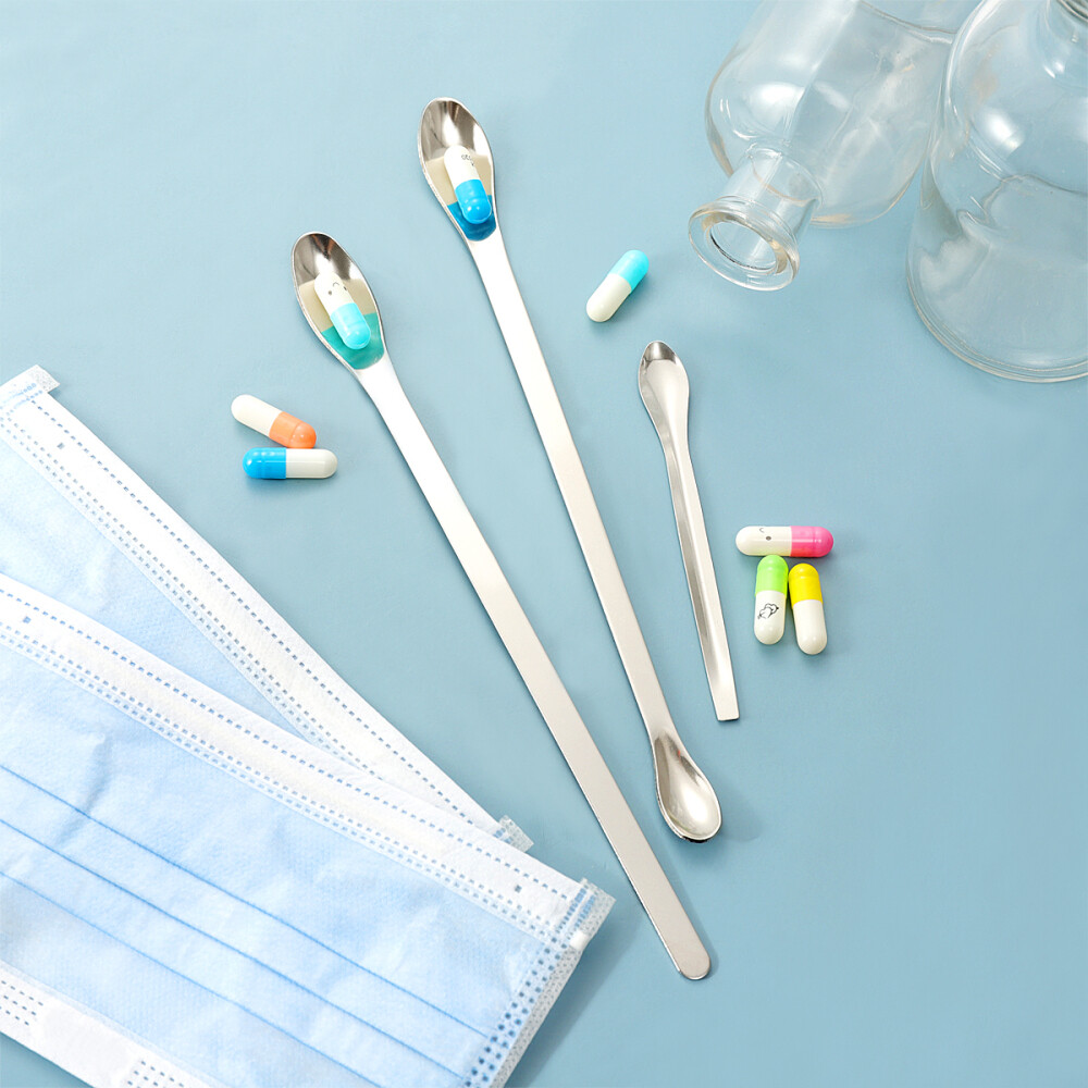 12 Pcs Medicine Spoons Measuring Spoons Lab Scoops Micro Spoons for