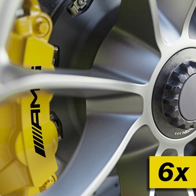 Auto Tuning Styling 6x Amg Bremssattel Sticker Aufkleber Gebogen Hitzebestandig Mercedes Benz Emblem Auto Motorrad Teile