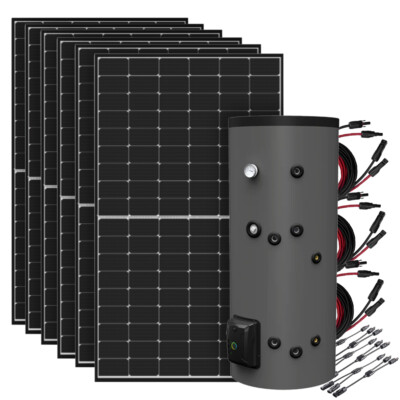 Solaranlage 2,7kWp Full Black + 300L Fothermo Boiler zur Warmwasseraufbereitung