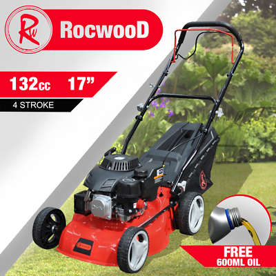 Petrol Lawnmower SELF PROPELLED RocwooD 132cc 17