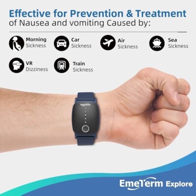 EMETERM  Explore Anti-Nausea Wristband Neuromodulation IP67 anxiety