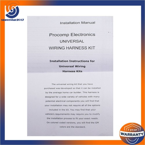 12 Circuit Wire Wiring Harness Kit For Most Street Rods Classic Cars Universal