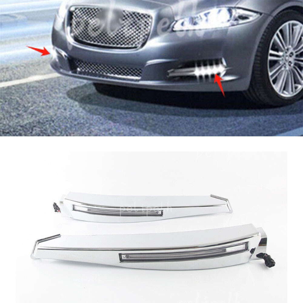 【フライングA ライト】 2008-2010 Jaguar XF Left & Right LED Daytime Running Light